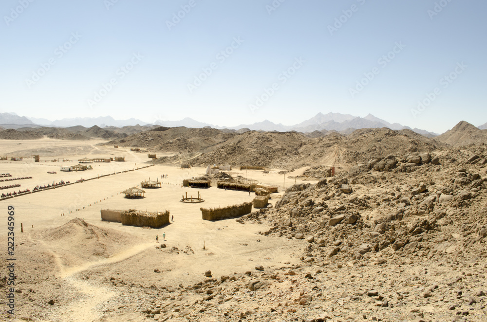 the village of the Buduins in the desert