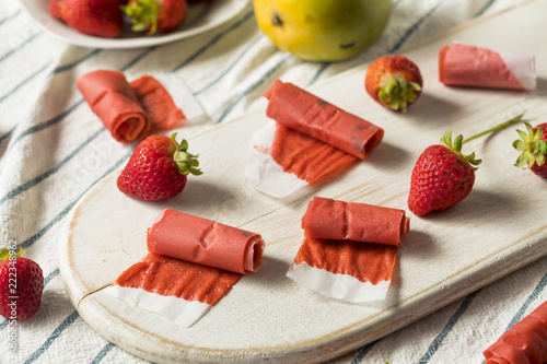 Sweet Homemade Strawberry Fruit Leather photo