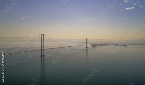 Aerial view of bridge