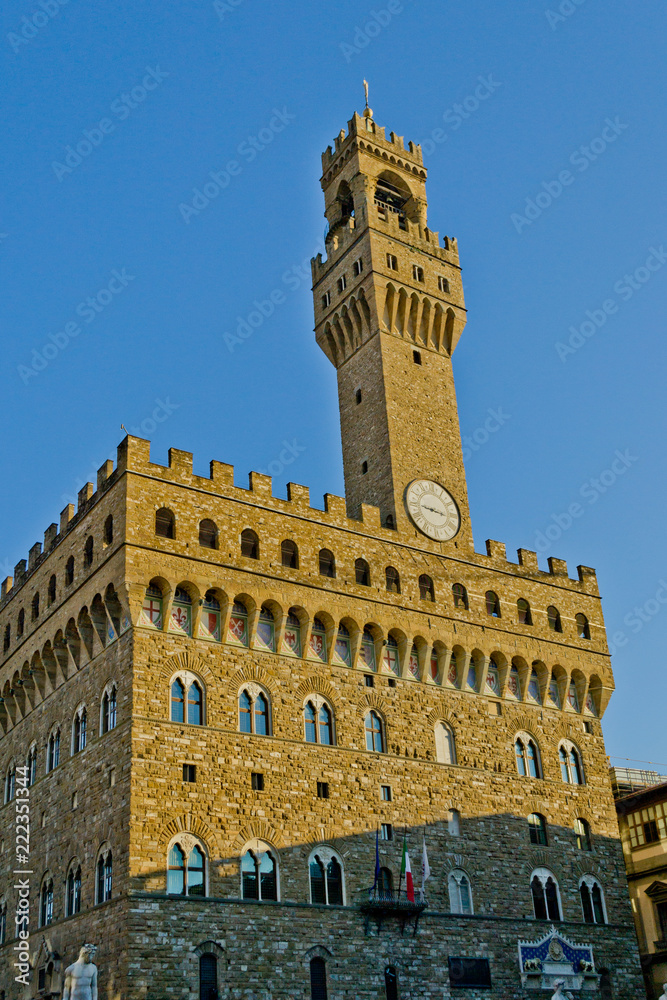 View of Palazzo Vecchio in Florence, Tuscany, Italy