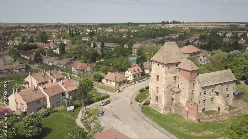 Aerial drone view to medieval castle of Simontornya, Hungary Aerial drone view to medieval castle of Simontornya, Hungary
