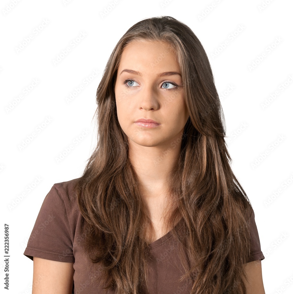 Portrait of a Young Woman Looking Sideways Portrait of a Young Woman Looking Sideways