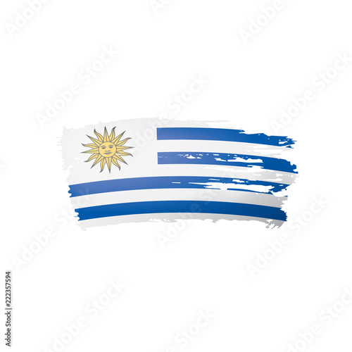 Uruguay flag, vector illustration on a white background