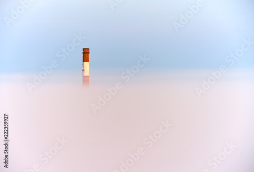 The chimney in the fog