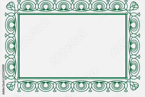 Marco floral verde.