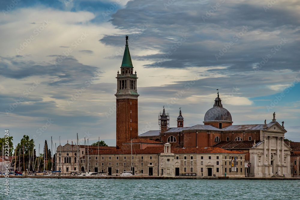 A church on an island in Venice in Italy.