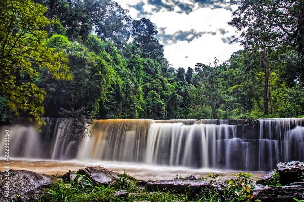 waterfall in forest in thailand