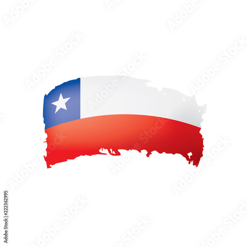 Chile flag  vector illustration on a white background
