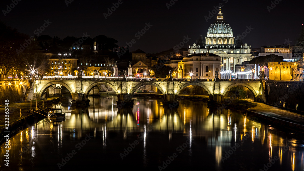 Vatican Rome by night (Italy)