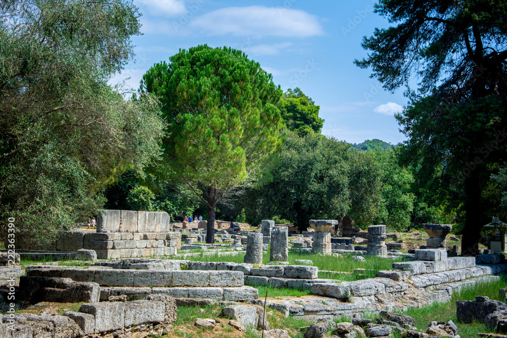 The ruins of ancient Olympia, Greece. Here takes place the touch of olympic flame.