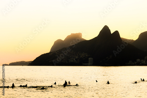Sunset spot Arpoador, Ipanema Beach, Rio de Janeiro, Brazil