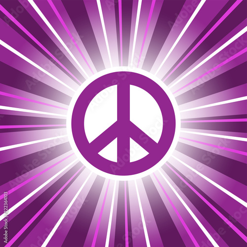 Purple Peace Sign Sunrise