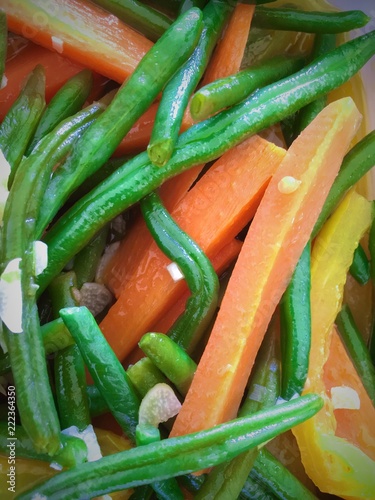 alimentação cenoura vagem cozidas vegetal alho