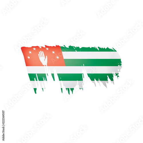 Abkhazia flag, vector illustration on a white background