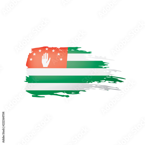 Abkhazia flag, vector illustration on a white background