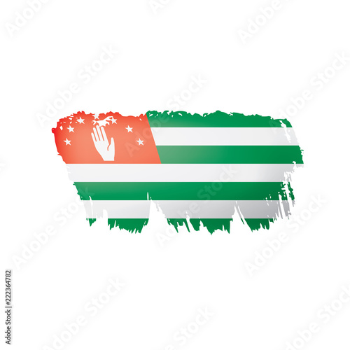 Abkhazia flag, vector illustration on a white background