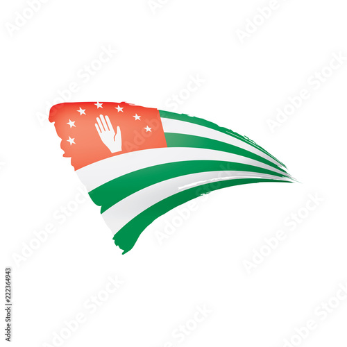 Abkhazia flag, vector illustration on a white background