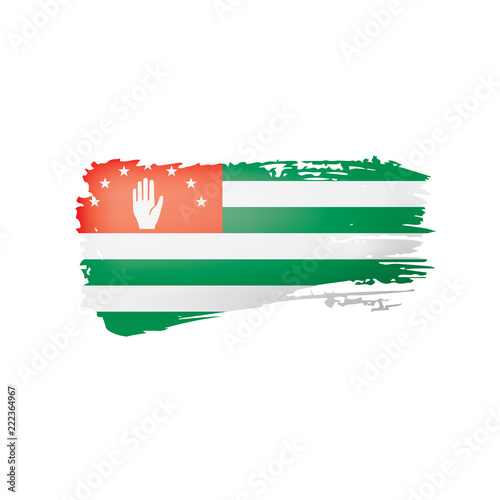 Abkhazia flag, vector illustration on a white background