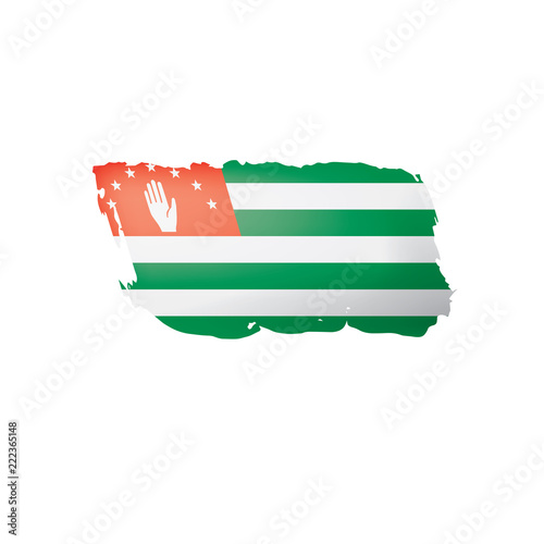 Abkhazia flag, vector illustration on a white background