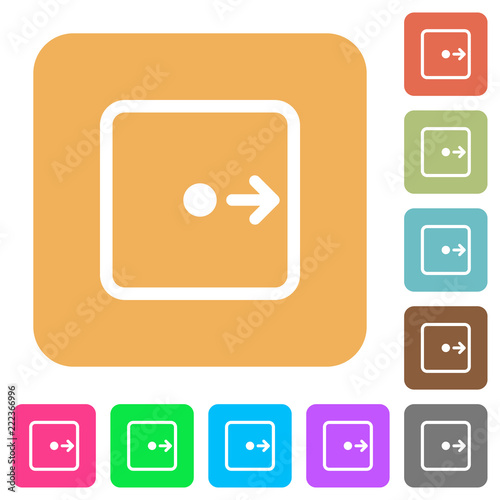 Move object right rounded square flat icons