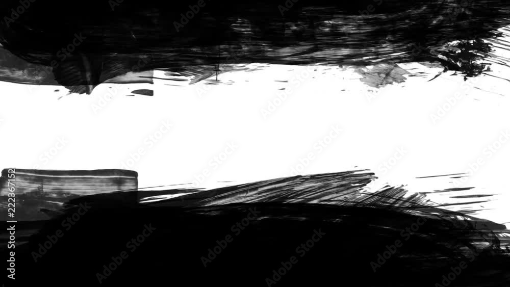 Looping Underline Grunge brush stroke. Abstract hand - painted element. Underline and ...