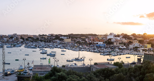 Port of Lampedusa at sunset
 photo