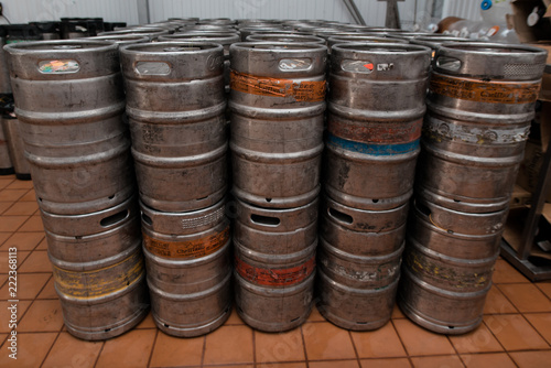 craft beer factory kegs