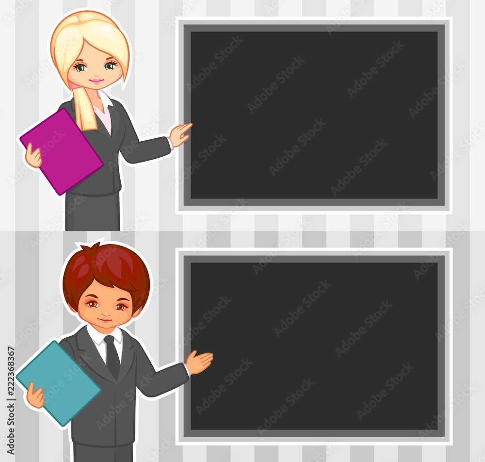 vector cartoon illustration of people at office vector cartoon illustration of people at office