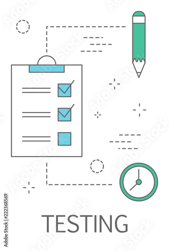 Testing concept. Internet web page usability evaluation.