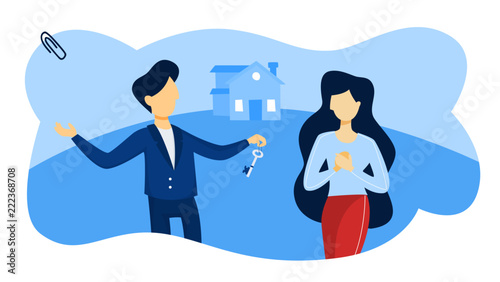 Real estate agent concept