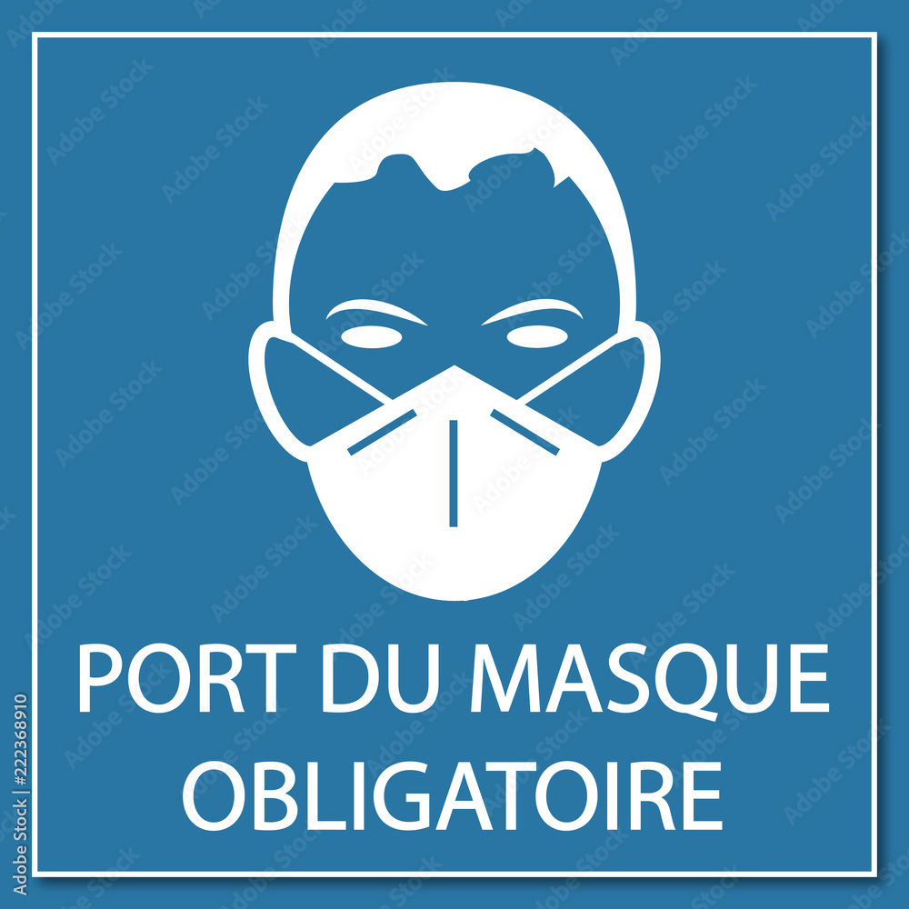 Logo port du masque obligatoire. Stock Vector | Adobe Stock