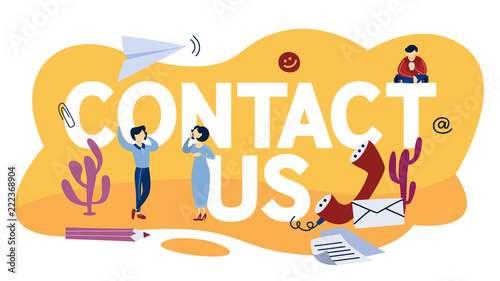 Contact us concept illustration. Communication with customers.