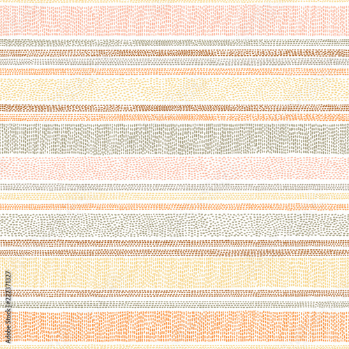 Cute striped pattern in polka dot. Seamless vintage doodle print for textile.