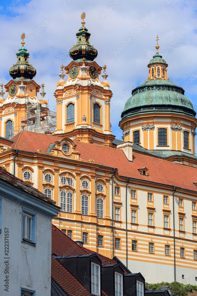 Fototapeta premium Stift Melk - benedictine abbey above the town of Melk, Lower Austria, Europe.