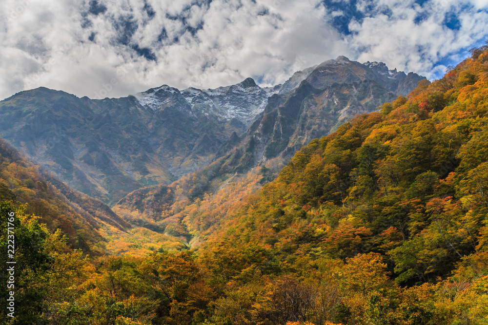 Plakat 秋の谷川岳の風景