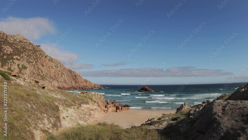 the beautiful pedrosa beach on the costa da morte coast of galicia in spain