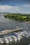 Potomac River marina and wharf in Washington DC USA