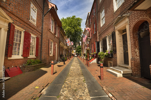 Elfreths Alley is the Oldest Residential Street in the United States Philadelphia Pennsylvania © Aevan