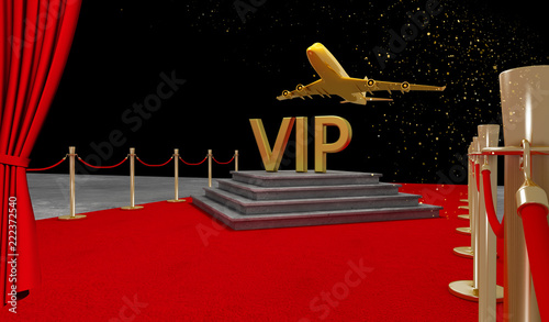 Red carpet Private jet with a Luxury vip