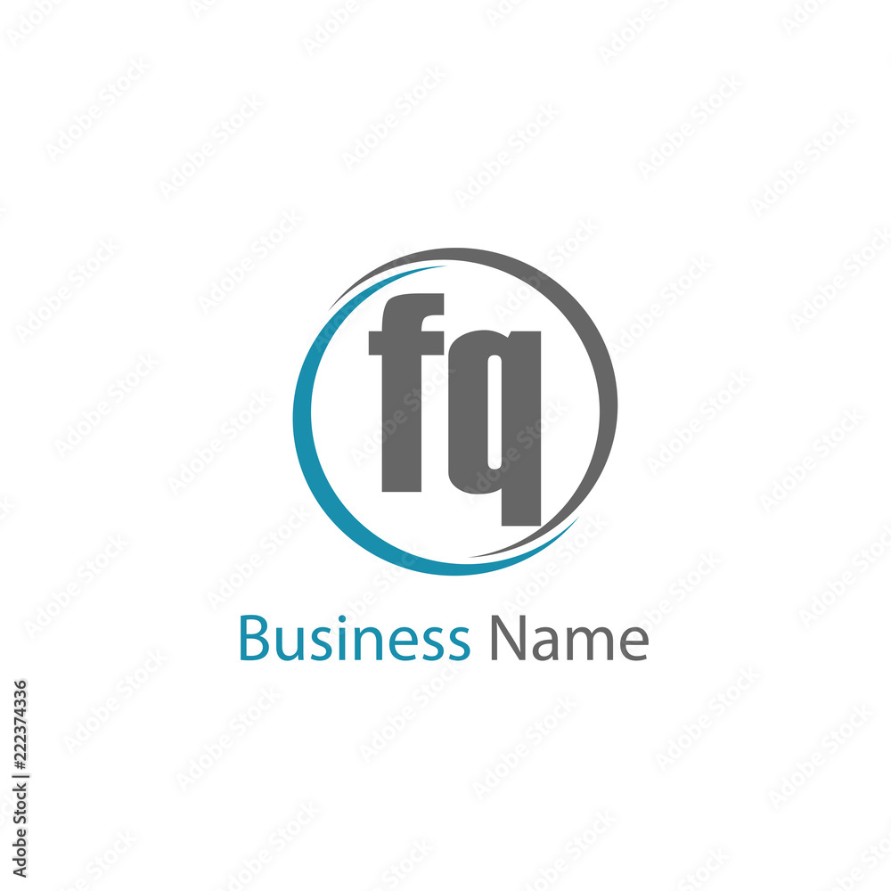 Initial Letter FQ Logo Template Design