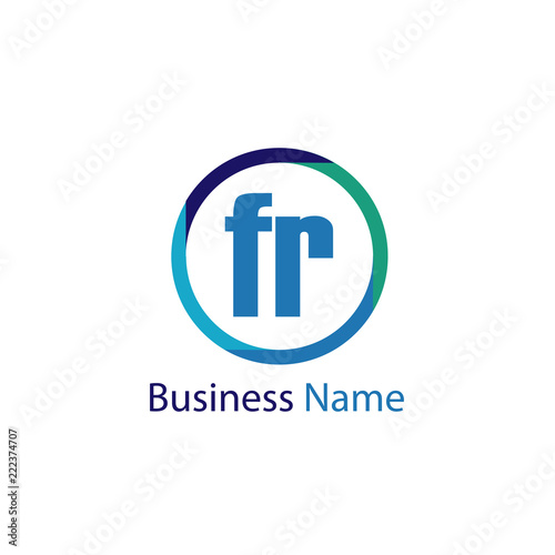 Initial Letter FR Logo Template Design