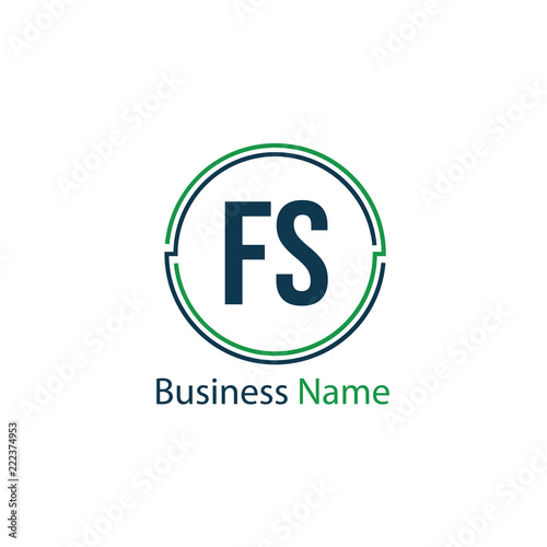 Initial Letter FS Logo Template Design