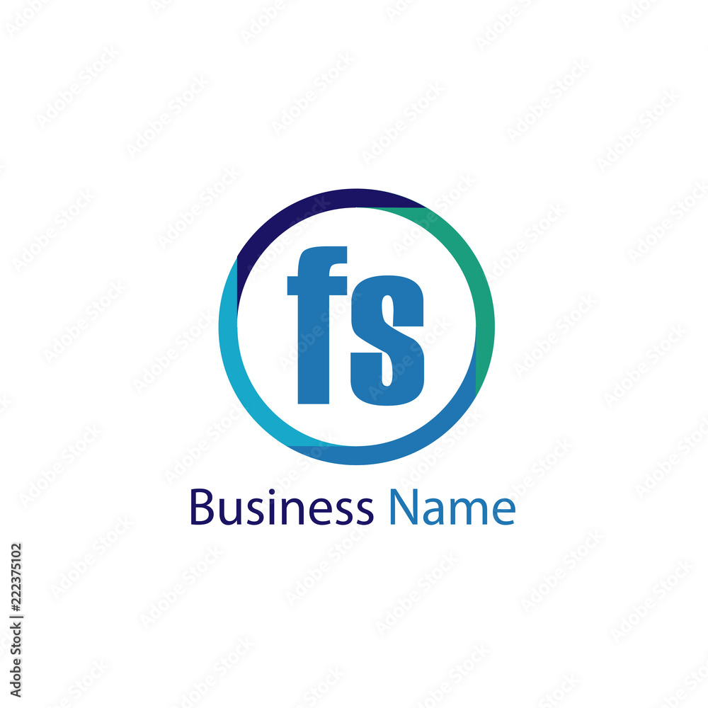 Initial Letter FS Logo Template Design Initial Letter FS Logo Template Design