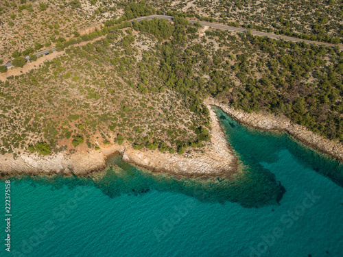 Aerial view of Thasos, Greece. photo