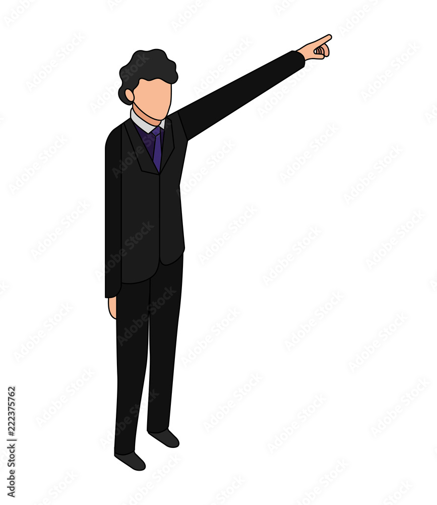 elegant businessman with hand up elegant businessman with hand up