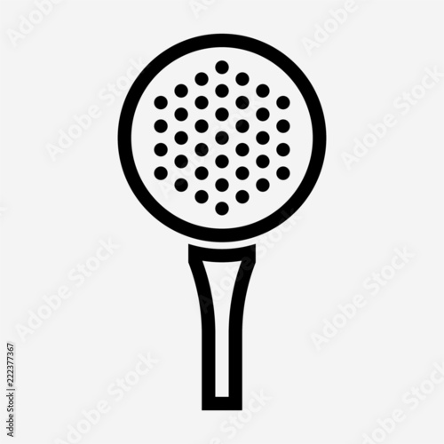outline beautiful golf ball vector icon