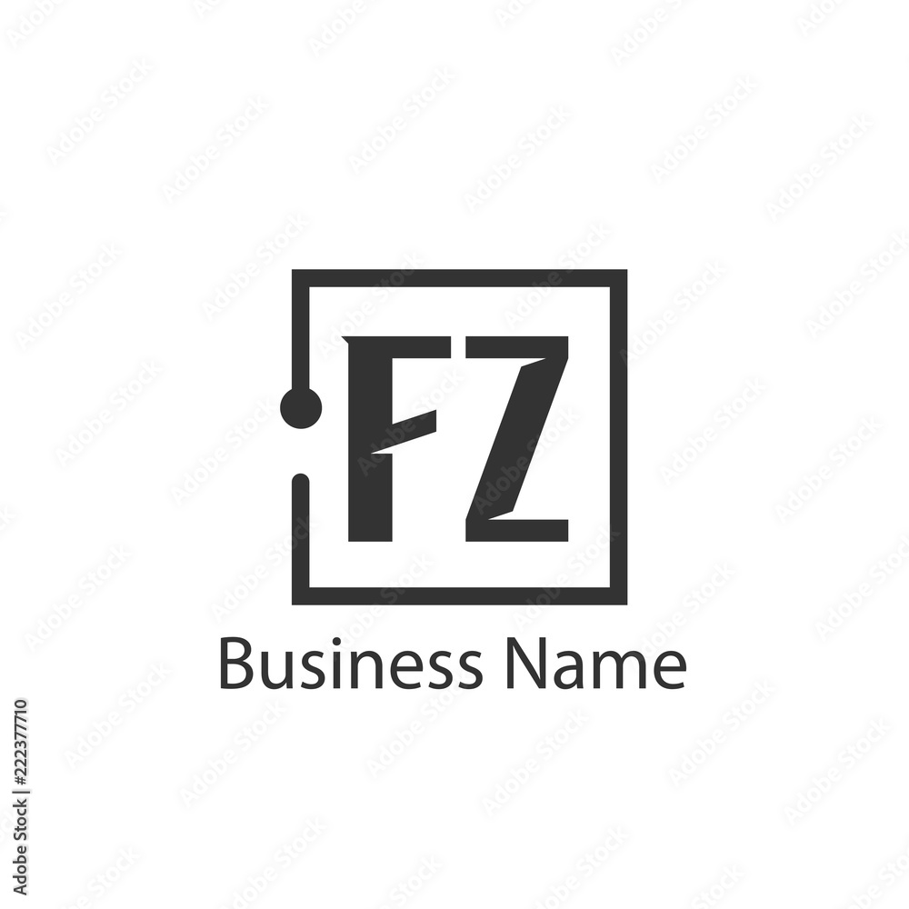 Initial Letter FZ Logo Template Design Initial Letter FZ Logo Template Design