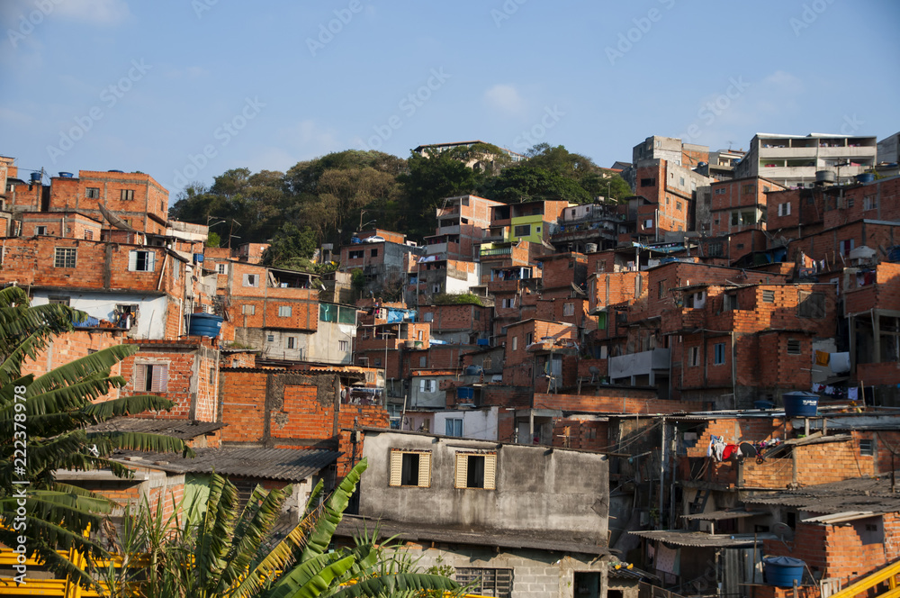 shanty town on a hill