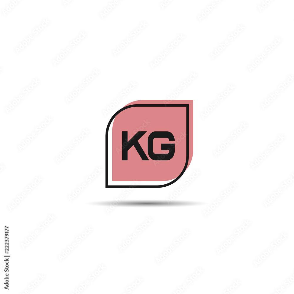 Fototapeta premium Initial Letter KG Logo Template Design