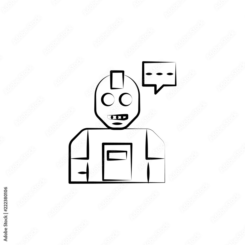 Humanoid icon. Element of mad science icon for mobile concept and web apps. Hand drawn Humanoid icon can be used for web and mobile Humanoid icon. Element of mad science icon for mobile concept and web apps. Hand drawn Humanoid icon can be used for web and mobile